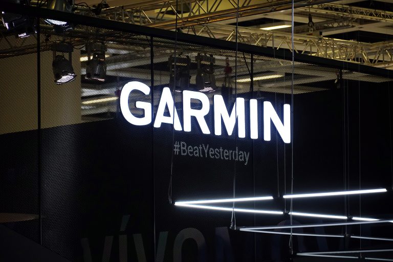 Garmin Logo at a Nautical Expo