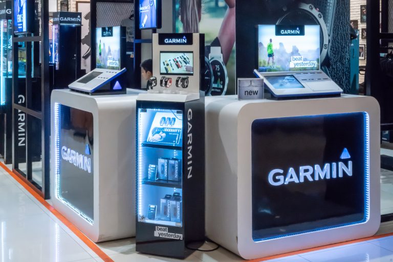 Garmin Product Stall in a Mall