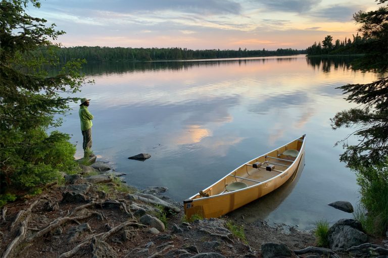 Canoe at a Lakeside