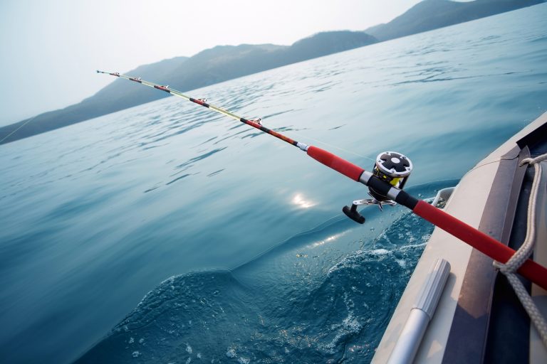 Fishing Rod at the Side of a Kayak