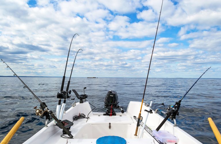 Trolling Rods on a Boat